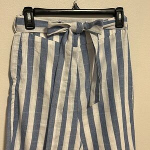 SHEIN Blue and White Striped Pants